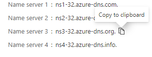 Copy DNS server name to clipboard